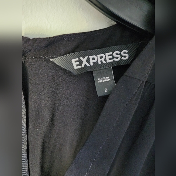 Express Black Long Sleeve Mini Dress – Size 2 - Picture 2 of 4